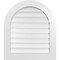 Ekena Millwork Round Top Surface Mount PVC Gable Vent: Functional, w/ 3-1/2"W x 1"P Standard Frame, 28"W x 32"H GVPRT28X3201SF - alternate 1